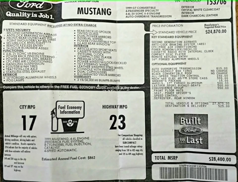 1999 Ford SN95 Mustang - Image 10 of 10