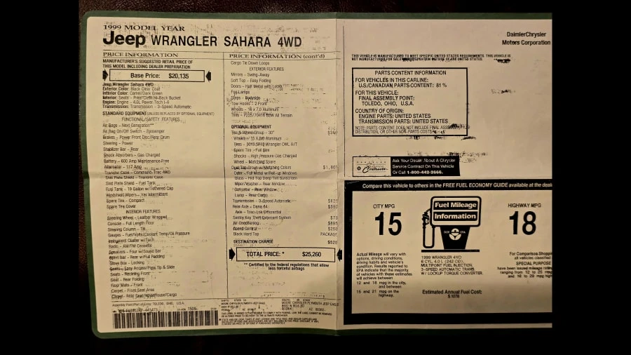 1999 Jeep TJ Wrangler - Image 29 of 29