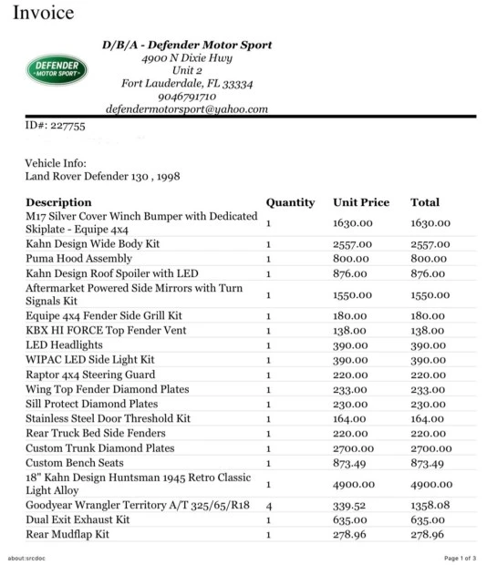 1999 Land Rover Defender 130 - Image 8 of 8