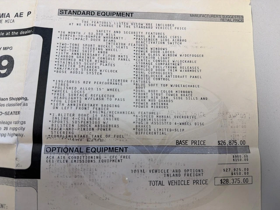 1999 Mazda NB MX-5 Miata - Image 4 of 4