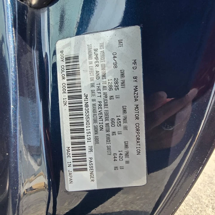 1999 Mazda NB MX-5 Miata - Image 8 of 15