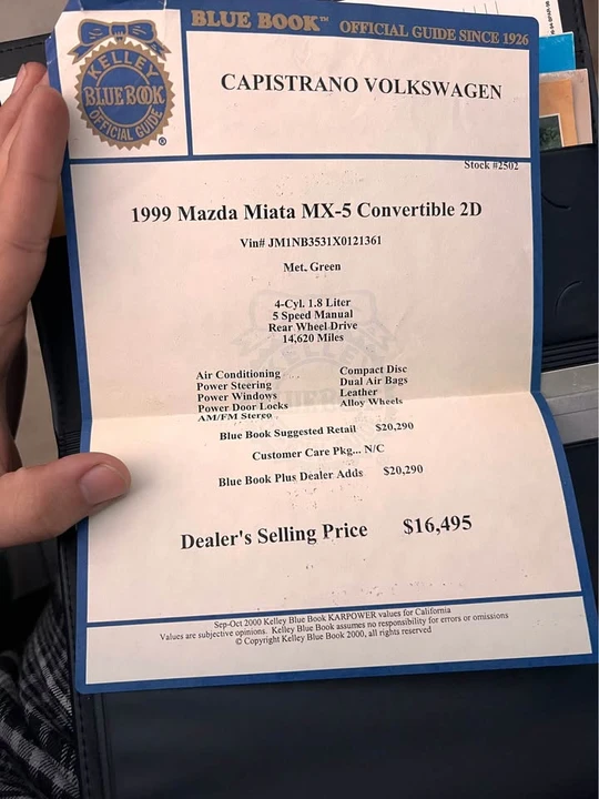 1999 Mazda NB MX-5 Miata - Image 15 of 20