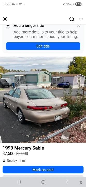 1999 Mercury Sable - Image 4 of 4