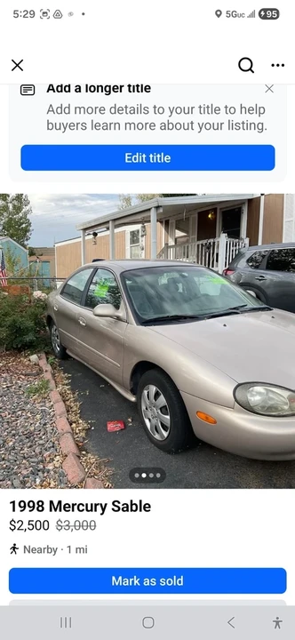1999 Mercury Sable - Image 3 of 4