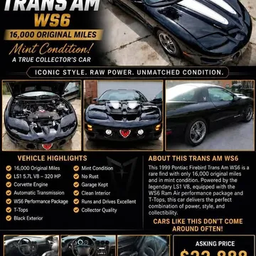 1999 Pontiac Firebird Trans Am WS6