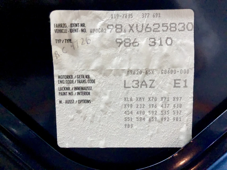 1999 Porsche 986 Boxster - Image 19 of 31