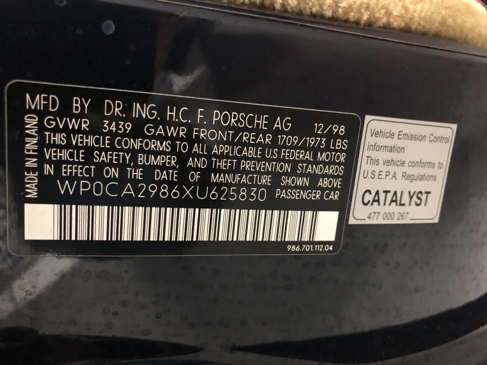 1999 Porsche 986 Boxster - Image 18 of 31