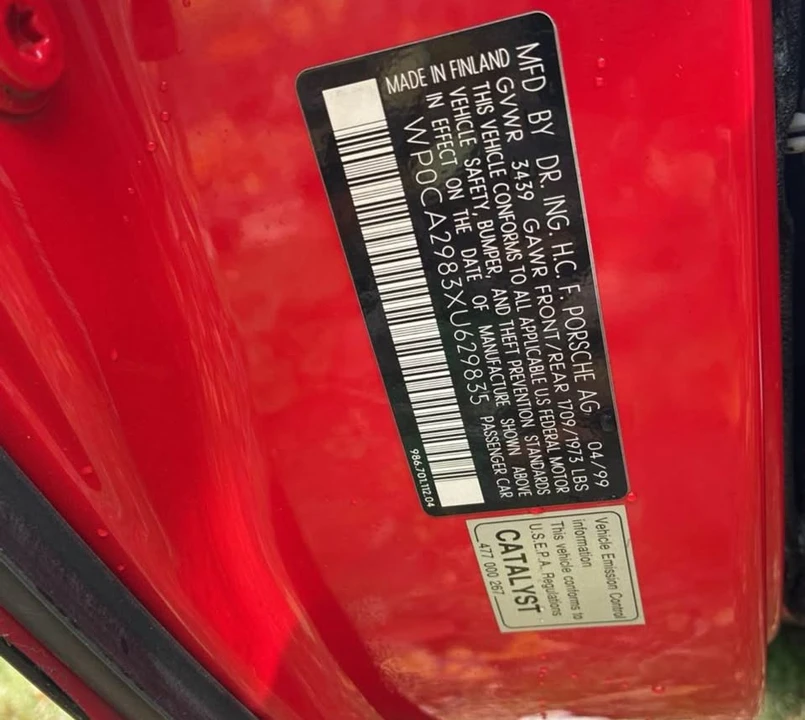 1999 Porsche 986 Boxster - Image 10 of 10