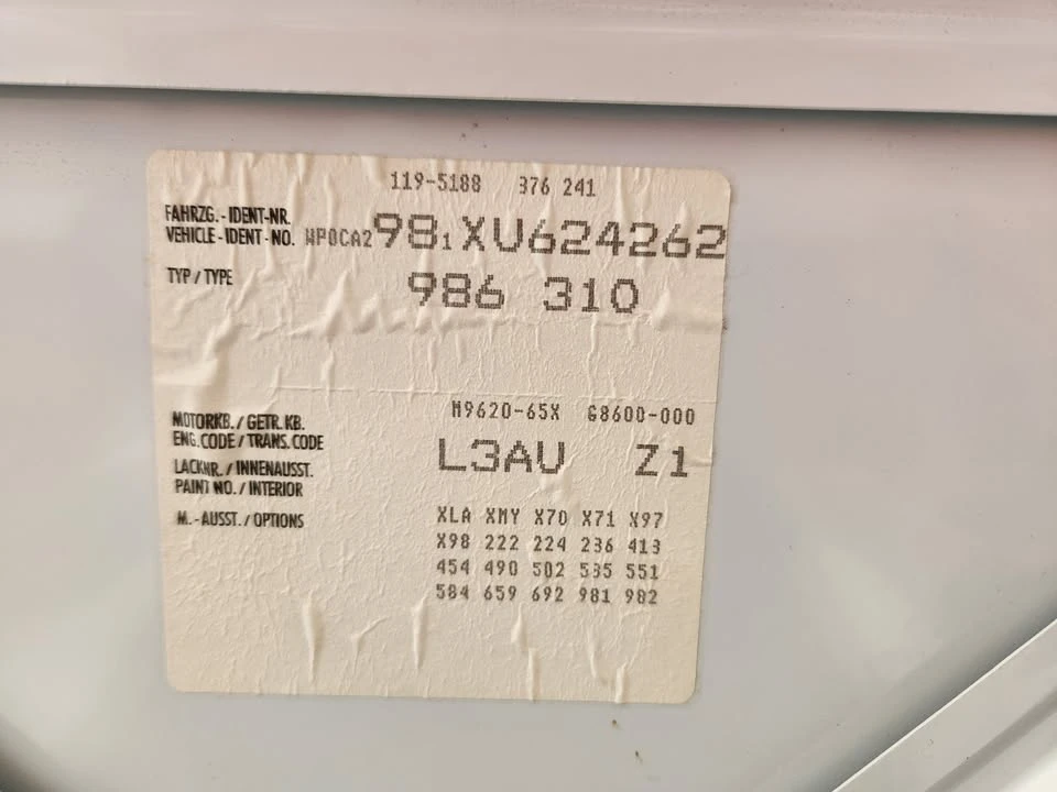 1999 Porsche 986 Boxster - Image 3 of 3