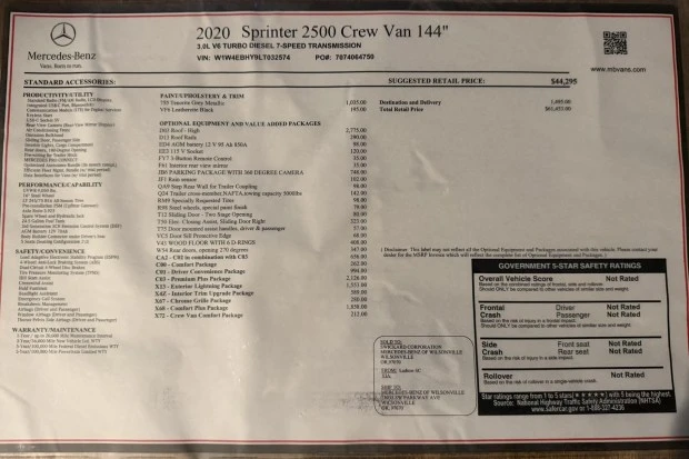 2020 Mercedes-Benz VS30 Sprinter - Image 9 of 9