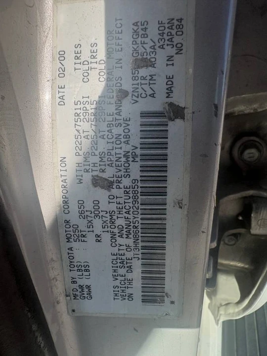 2000 Toyota 4Runner 3rd Gen - Image 8 of 8