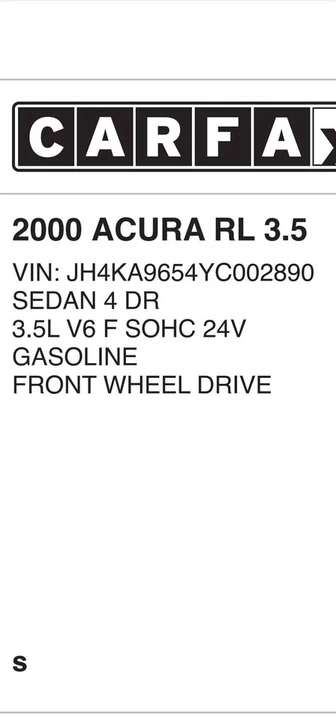 2000 Acura RL 1st Gen - Image 19 of 19