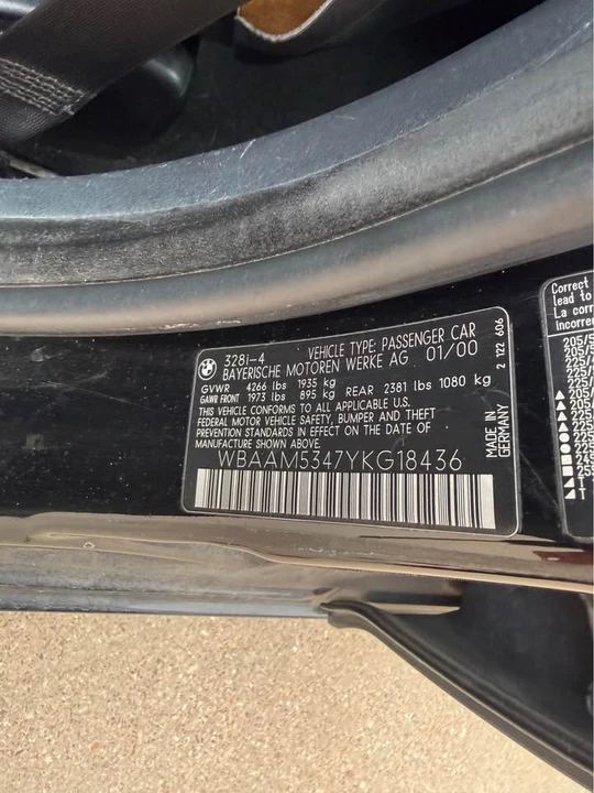 2000 BMW E46 3 Series - Image 8 of 11
