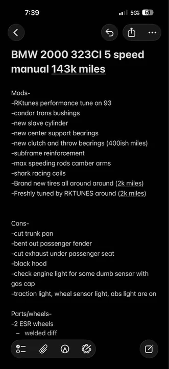 2000 BMW E46 3 Series - Image 2 of 8