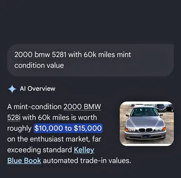 2000 BMW 5 Series 528i Sedan 4D