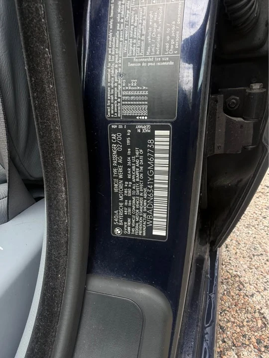2000 BMW E39 540i - Image 20 of 20