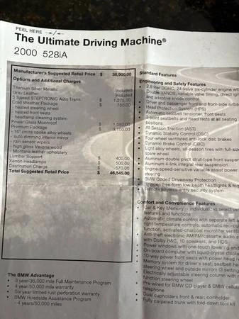 2000 BMW E39 5 Series - Image 8 of 8