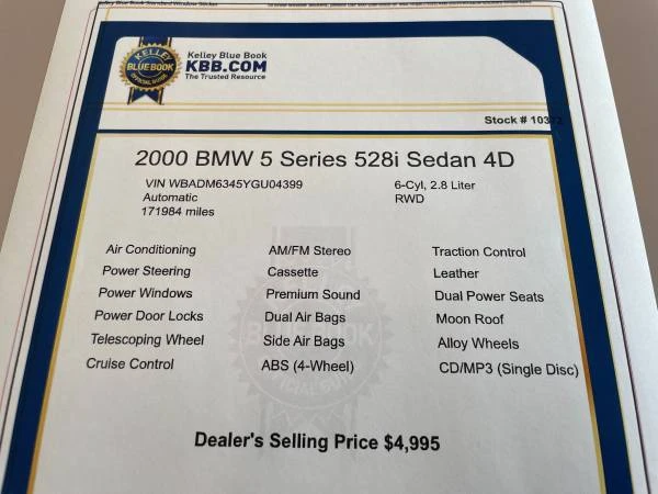 2000 BMW E39 5 Series - Image 16 of 17