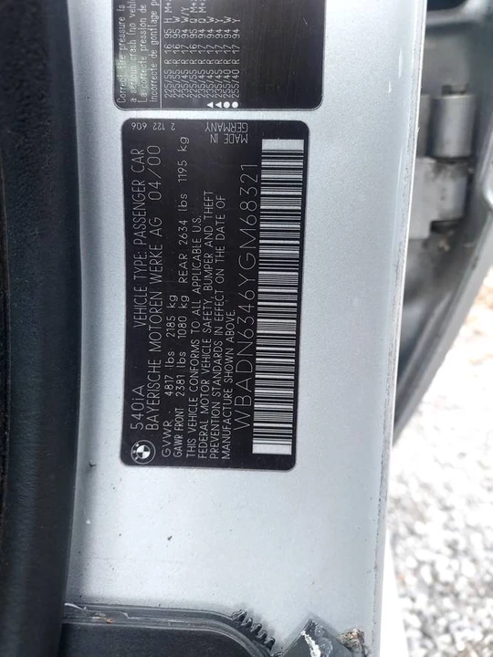 2000 BMW E39 540i - Image 9 of 13