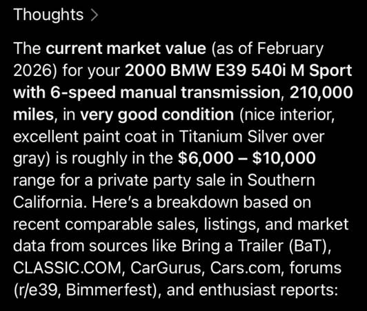 2000 BMW E39 540i - Image 12 of 12
