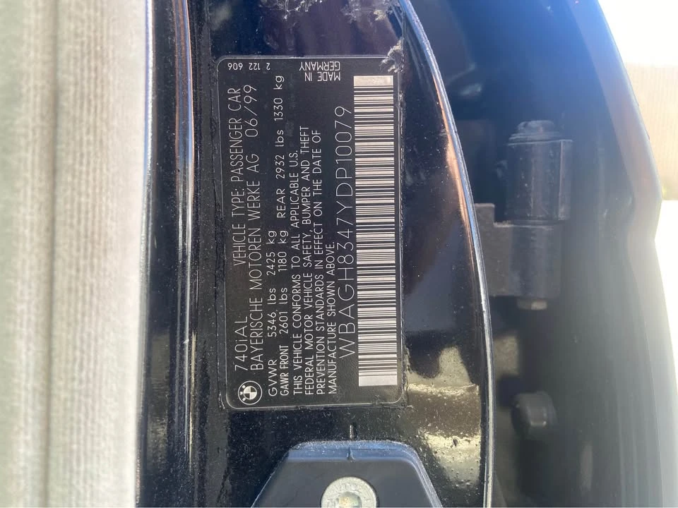 2000 BMW E38 7 Series - Image 2 of 7