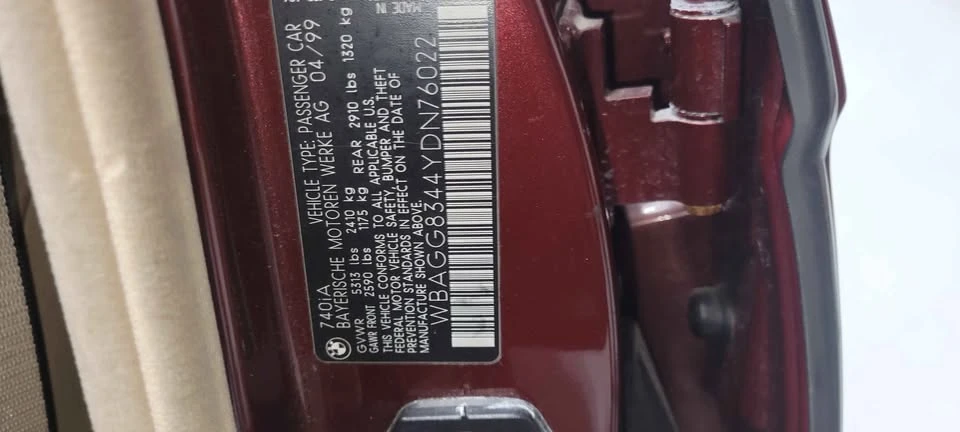 2000 BMW E38 7 Series - Image 2 of 9