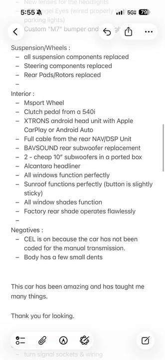 2000 BMW E38 7 Series - Image 14 of 14
