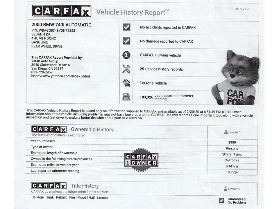 2000 BMW E38 7 Series - Image 15 of 31