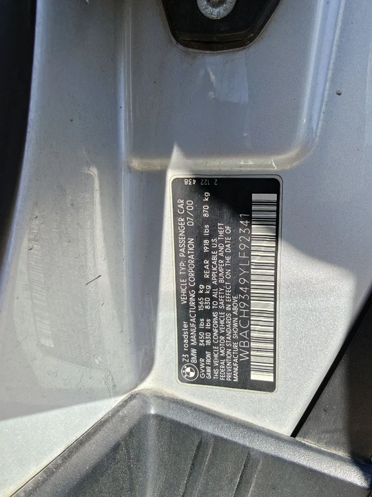 2000 BMW Z3 Roadster - Image 14 of 31