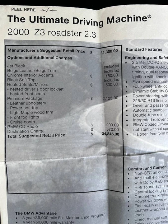 2000 BMW Z3 - Image 16 of 16