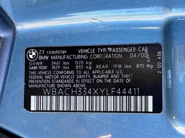 2000 BMW Z3 Roadster - Image 16 of 20