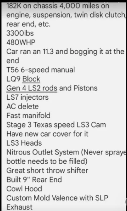 2000 Chevrolet Camaro SS 4th Gen - Image 2 of 14