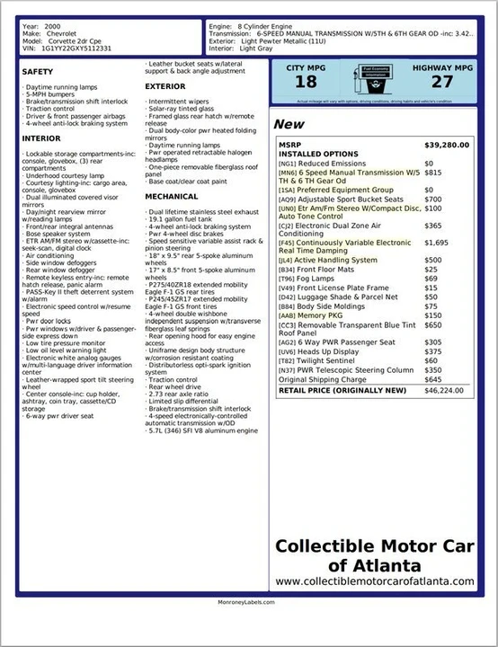 2000 Chevrolet Corvette C5 - Image 3 of 21