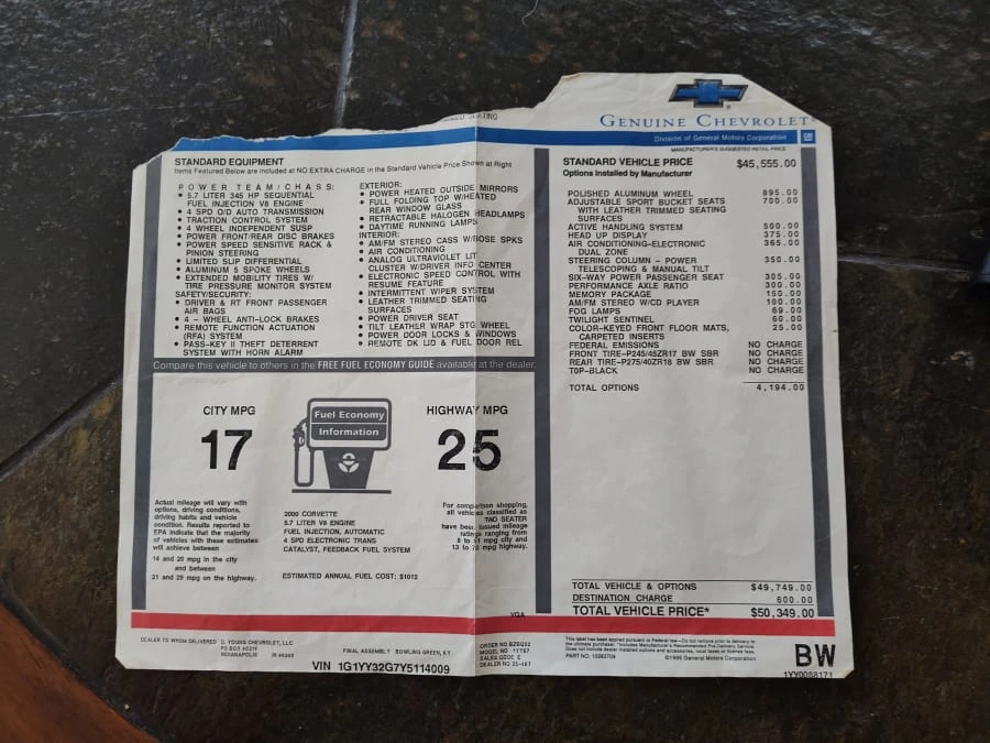2000 Chevrolet Corvette C5 - Image 15 of 17