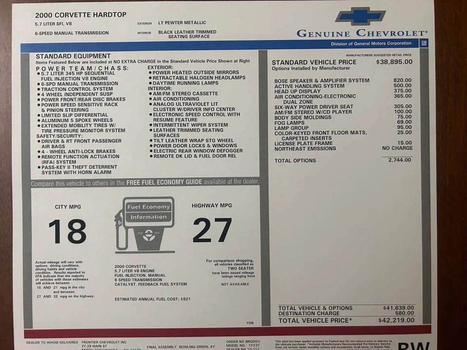 2000 Chevrolet Corvette C5 - Image 24 of 24