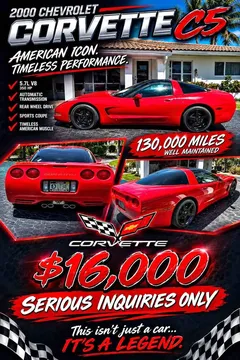 2000 Chevrolet Corvette Hard Top Coupe 2D
