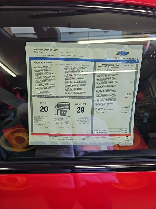 2000 Chevrolet Monte Carlo 6th Gen - Image 20 of 20