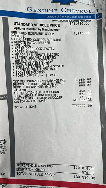 2000 Chevrolet Camaro SS 4th Gen - Image 14 of 16