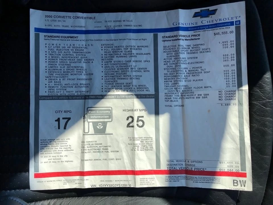 2000 Chevrolet Corvette C5 - Image 18 of 20