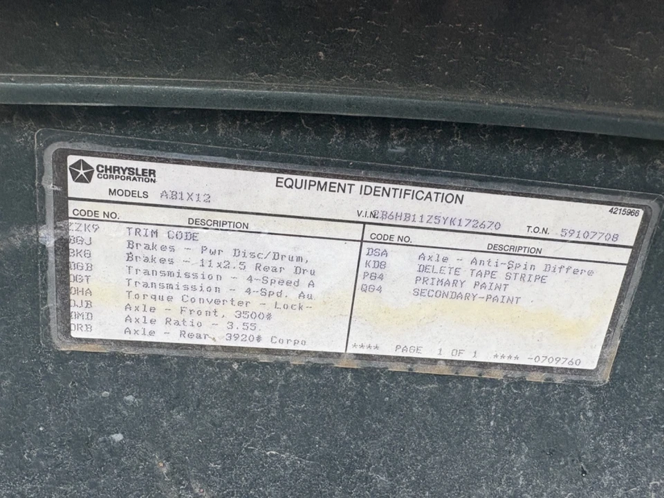 2000 Dodge Ram 2nd Gen - Image 12 of 21