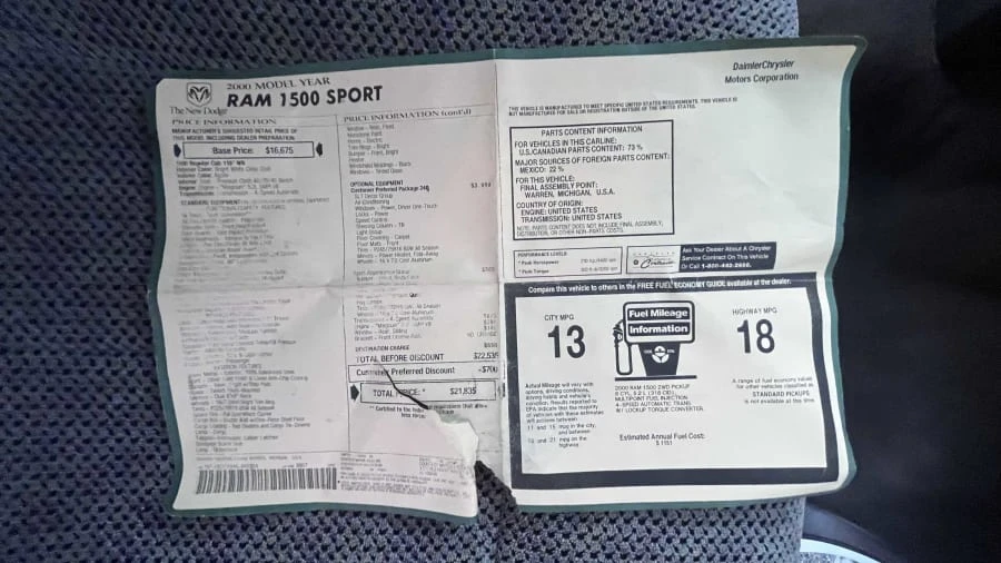 2000 Dodge Ram 2nd Gen - Image 26 of 26