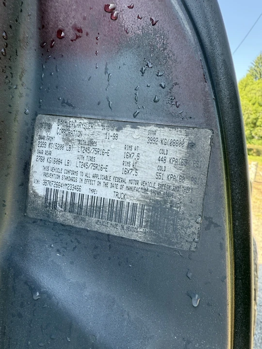 2000 Dodge Ram 2nd Gen - Image 18 of 19