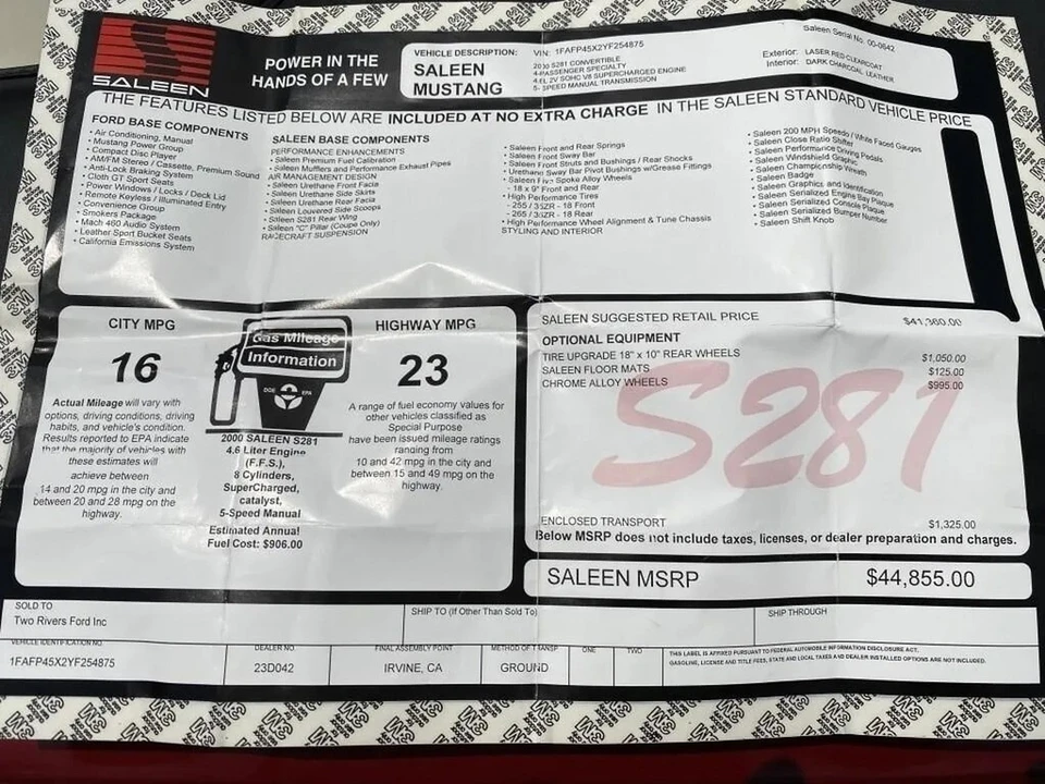 2000 Ford SN95 Mustang - Image 10 of 10