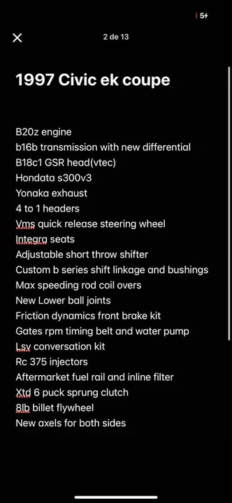 2000 Honda EM1 Civic Si - Image 10 of 10