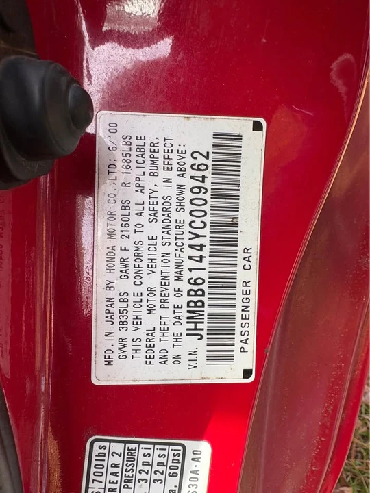 2000 Honda Prelude 5th Gen - Image 7 of 11