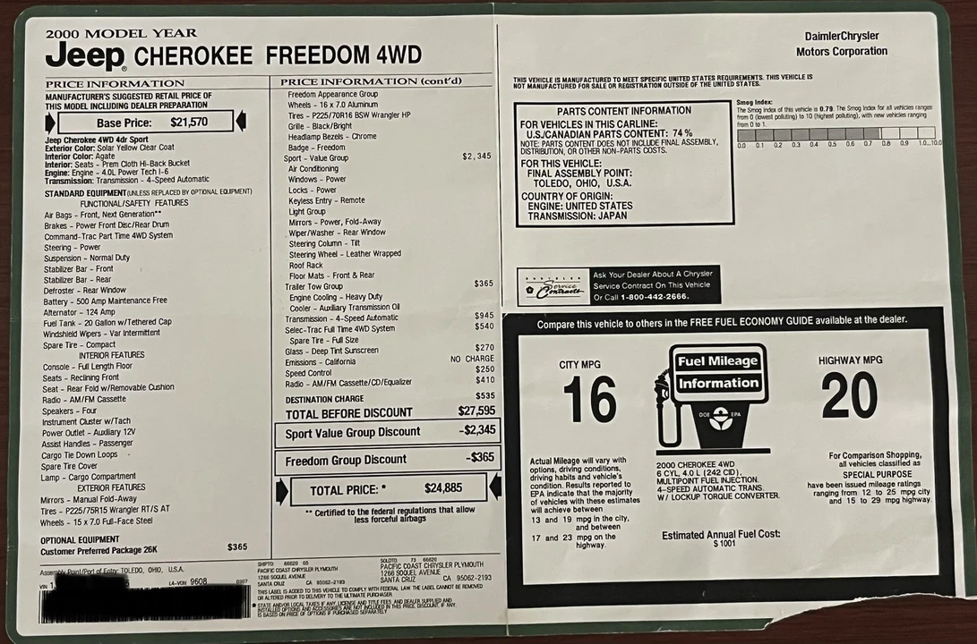 2000 Jeep XJ Cherokee - Image 23 of 23