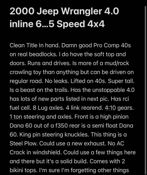 2000 Jeep TJ Wrangler - Image 13 of 14