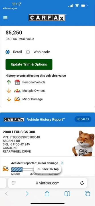 2000 Lexus GS 2nd Gen - Image 14 of 15