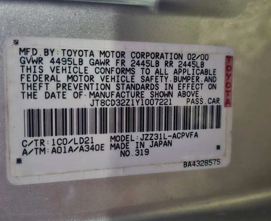 2000 Lexus SC - Image 11 of 11