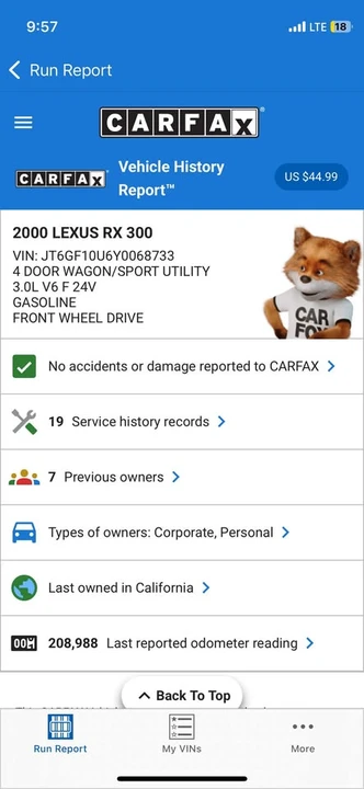 2000 Lexus RX 1st Gen - Image 13 of 13